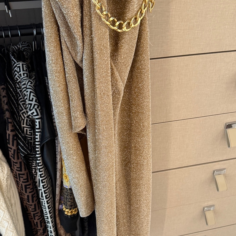 Glamorous Gold Chain-Accent Backless Dress - Picture 5 of 7